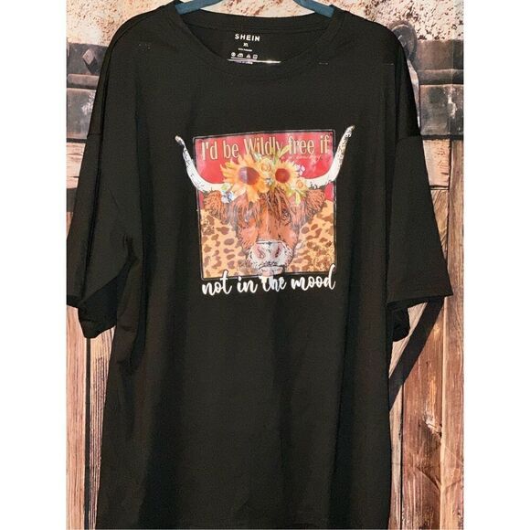 Highland cow graphic T-shirt XL - Picture 1 of 4